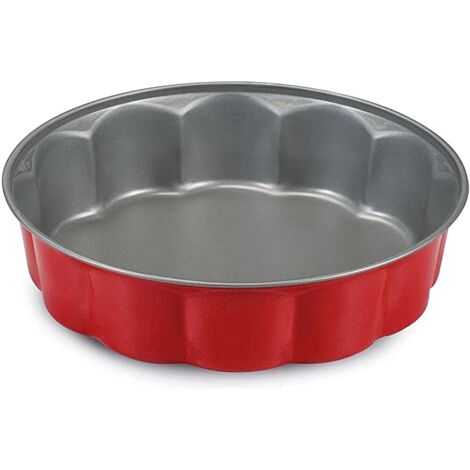 ROSSANA TORTIERA FIORELLA DA 26 CM CON FONDO ANTIADERENTE COLORE ROSSO