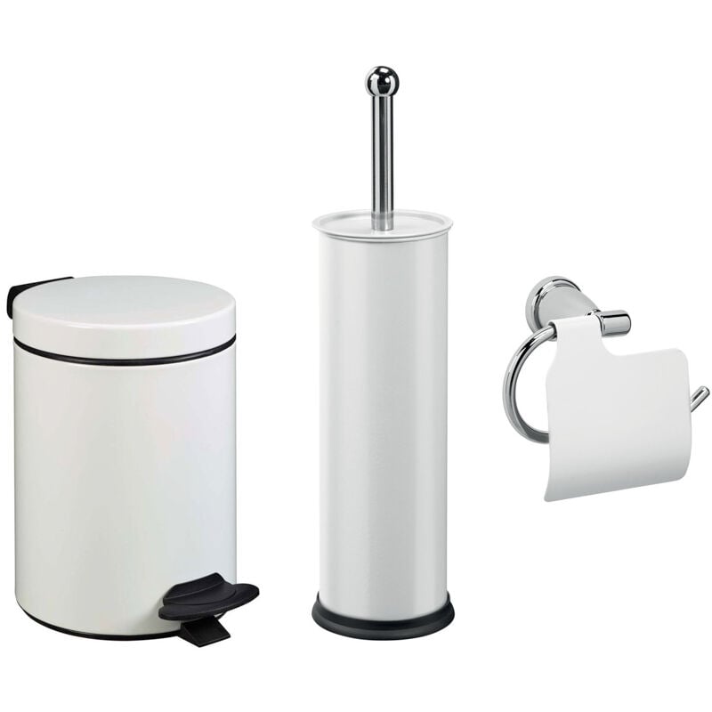 Rossignol - Ensemble salle de bains/toilettes avec poubelle 3L et accessoires