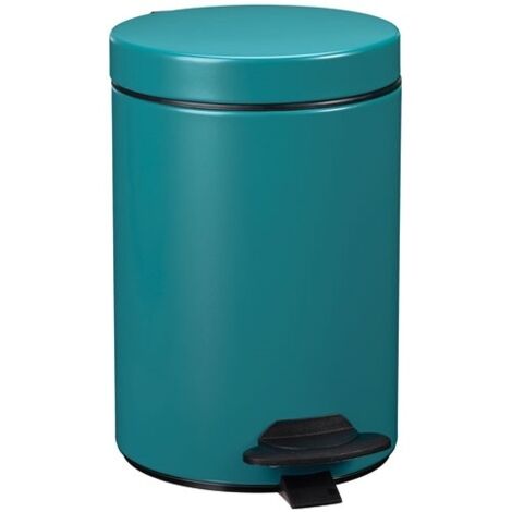 Rossignol Petite poubelle bleu canard 3 litres salle de bain