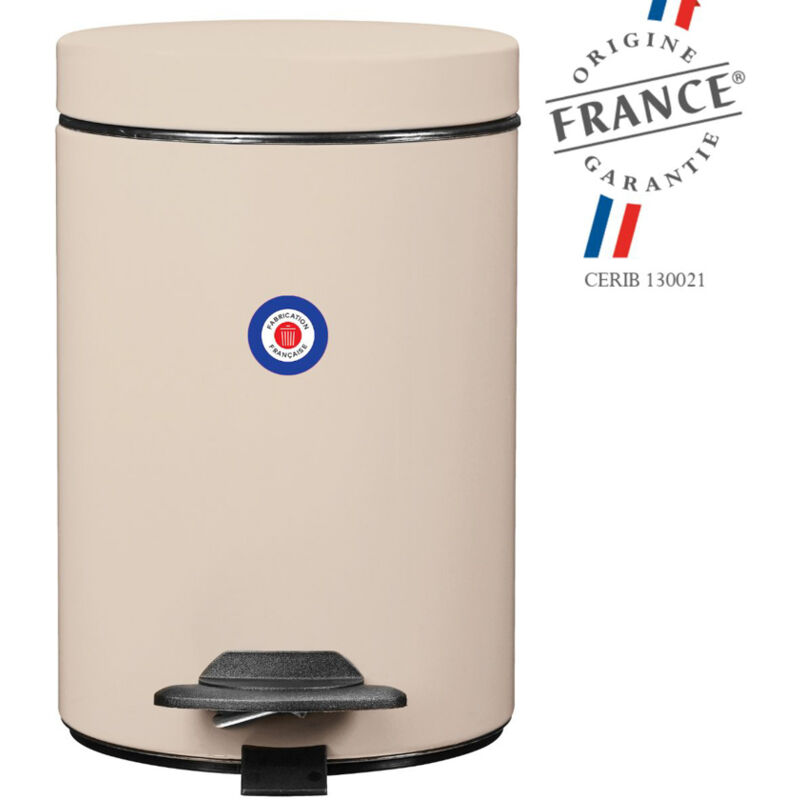 Poubelle de salle de bains à pédale 3L Fabriqué en France - cyjeu Rossignol