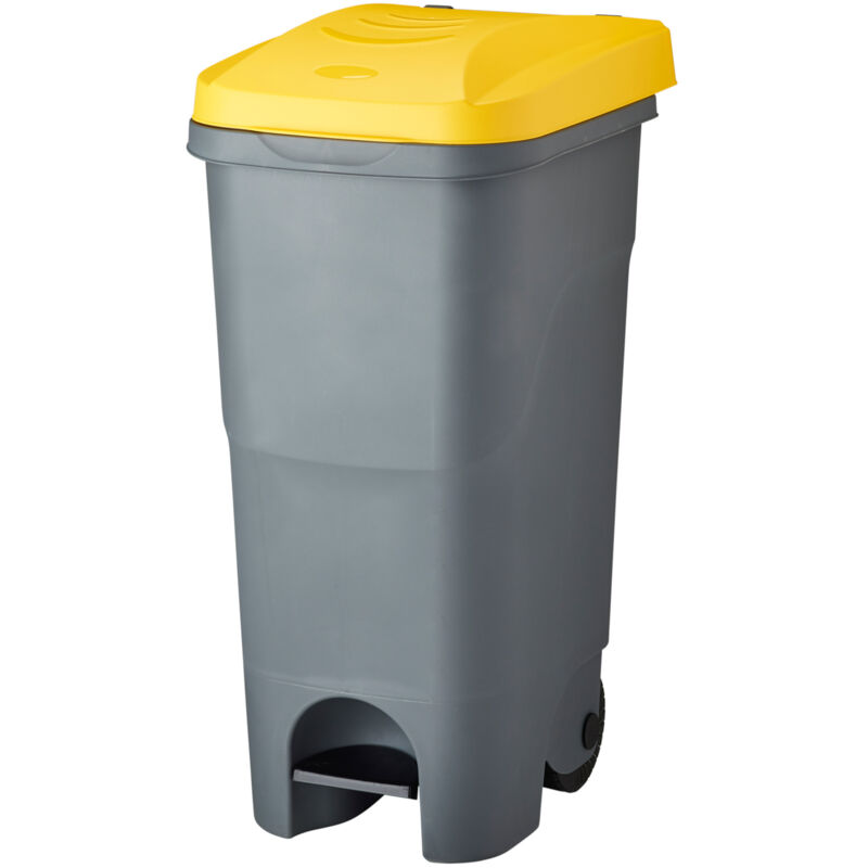 Poubelle mobile à pédale idéal pour le tri 85L - ROULY ROSSIGNOL