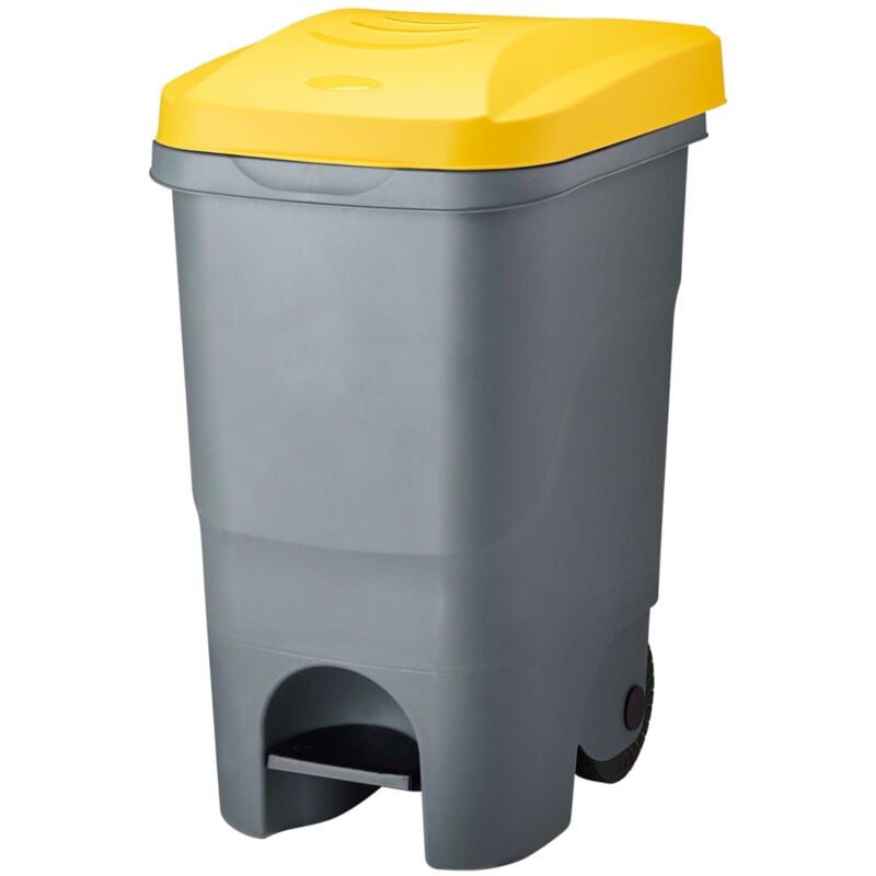 Poubelle mobile à pédale idéal pour le tri 60L - rouly Rossignol