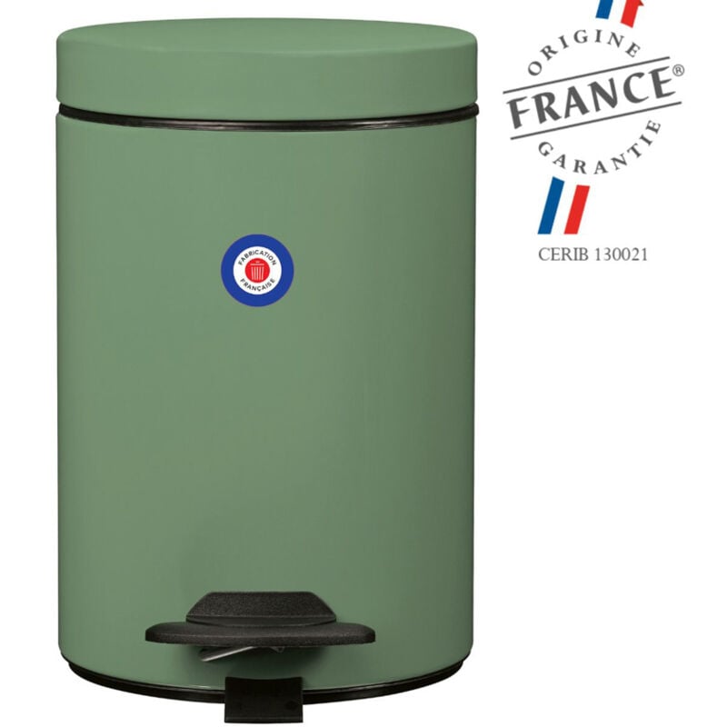 Poubelle de salle de bains à pédale 3L Fabriqué en France - cyjeu Rossignol