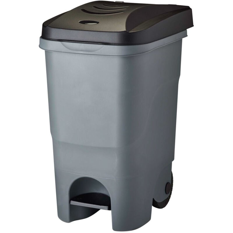 Poubelle mobile à pédale idéal pour le tri 60L - rouly Rossignol