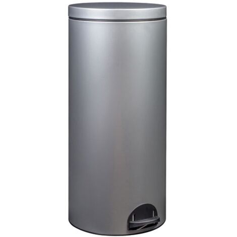 ROSSIGNOL - Poubelle Sania 30l gris métal