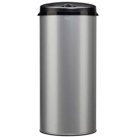 ROSSIGNOL - Poubelle Sensitive 45l gris métal 9006 tête noire