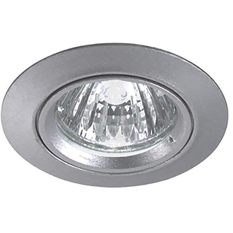 Rossini Illuminazione - Faretto led 1x50w incasso soffitto gu10 rotondo fisso grigio metallo Ø83mm foro 68mm ip20 5128-gr