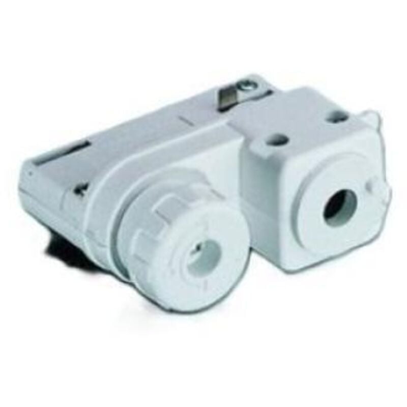 Adattatore meccanico elettrico per binario 7700 in plastica bianca ip20 rossini illuminazione 7704-b