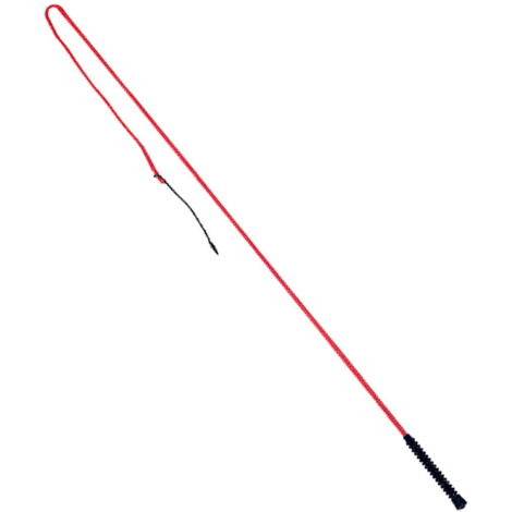 Rosso - Demi-fouet avec manche en caoutchouc de 115 cm