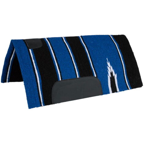 Rosso e Nero (RN1LTB) - Tappetino in tessuto navajo con inserti in pelle