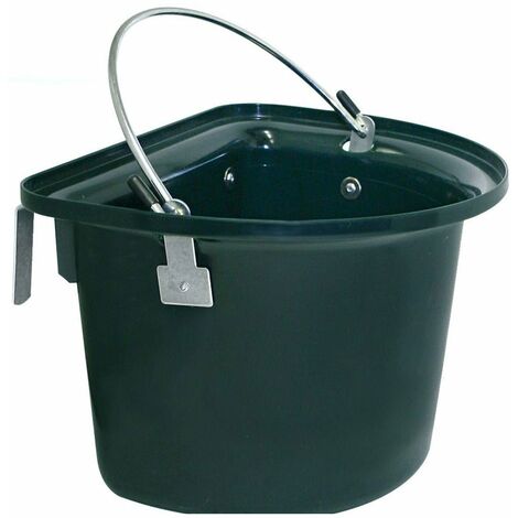 Rosso - Mangeoire mobile pour chevaux en plastique avec poignée et supports métalliques 12 litres