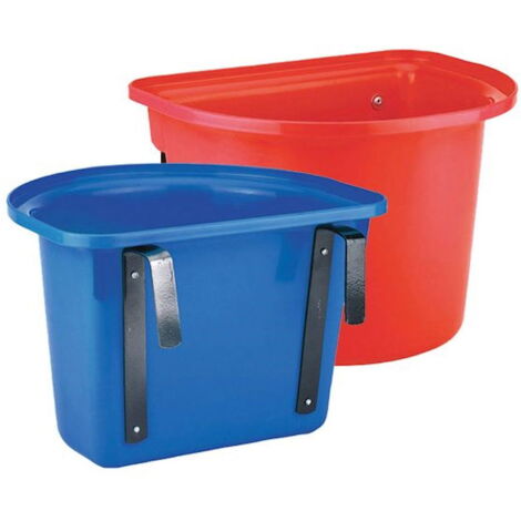 Rosso - Mangiatoia in plastica con staffe in metallo