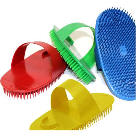 Rosso - Striglia in plastica made in Italy