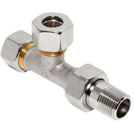 Rossweiner Bypass-T-Stück mit Verschraubungen DN15xDN15x1/2'' 1232201