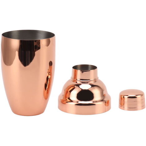 Rostbeständiger Cocktailshaker aus Edelstahl für Mixgetränke und Milchtee, roségoldene Oberfläche