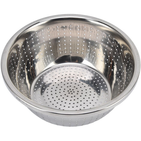 Rostfreier Gemüsekorb aus Edelstahl, multifunktionales Küchensieb, 26 cm, Silber