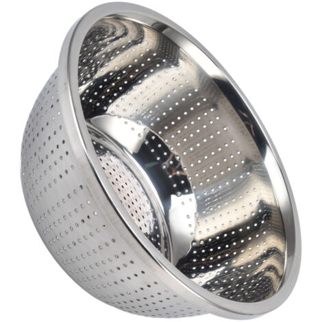 Rostfreier Gemüsekorb aus Edelstahl, multifunktionales Küchensieb, 28 cm, Silber