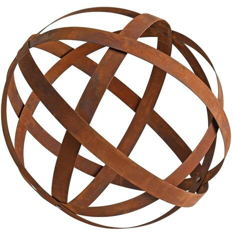 Rostkugel Edelrost Dekokugel Kugel 30-50 cm Bandeisen Gartendeko Rost Metall 40 cm