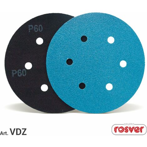 ROSVER VDZ DISCHI ABRASIVI VELCRATI ALLO ZIRCONIO PER INOX LEGNI DURI E METALLI