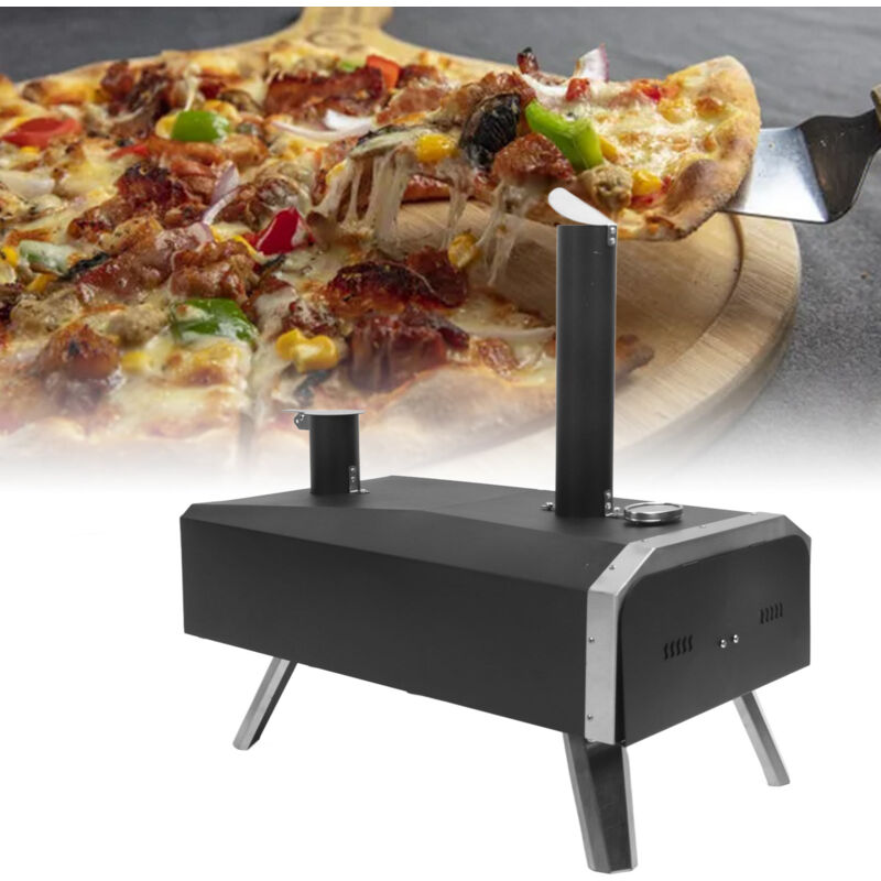 Rosvola - 12in four à pizza multi-combustibles pour l'extérieur – Four à pizza portable au bois et au gaz – Pizzeria pour l'extérieur,Température