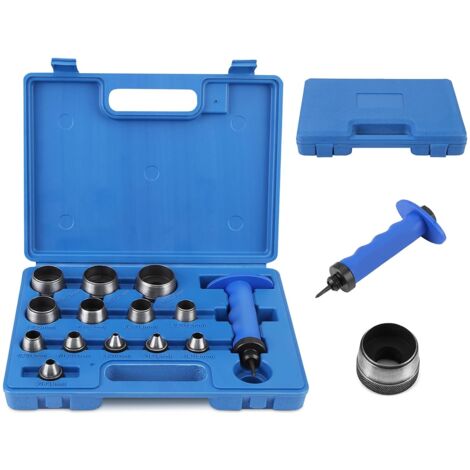 Rosvola 13 PCS Jeu de pointeaux 5-35 mm, jeu de poinçons en cuir, outil de perforation pour Bricolage