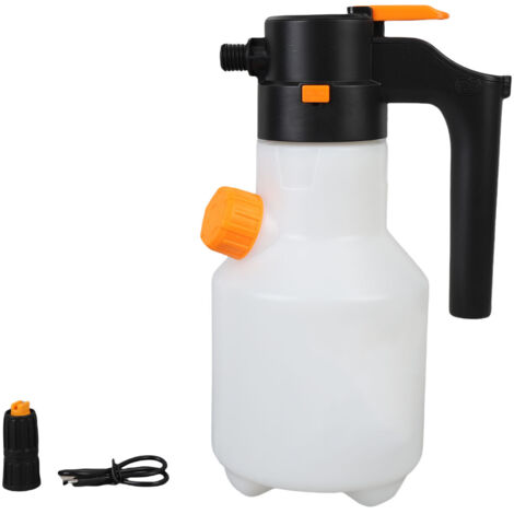 Rosvola 2L Elektrischer Schaumsprüher, Hochdruck, USB-aufladbar, Autowäsche, für Haus- und Gartenreinigung, Weiß