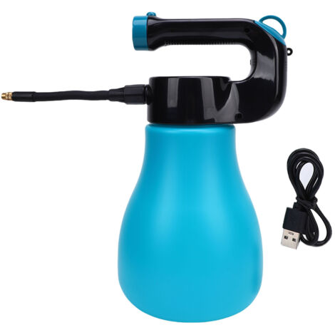Rosvola 3L Elektrische Sprühflasche, Hocheffiziente tragbare Gießkanne mit verstellbarer Düse für den Garten, Blau