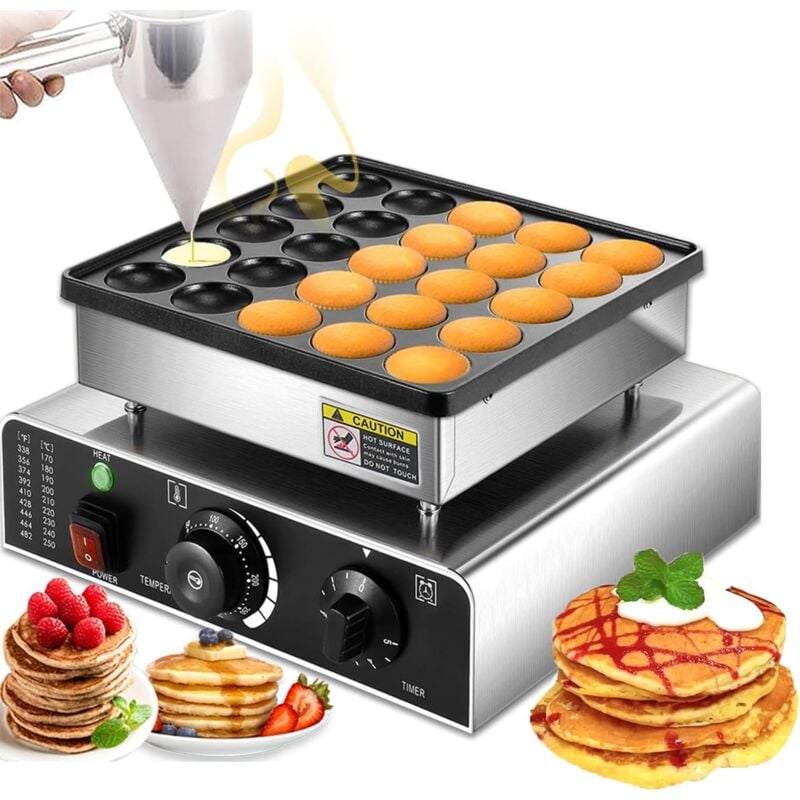 Rosvola - 950W Machine à Gâteau aux Oeufs,Machine à Gaufre ,50300℃ Contrôle de la Température pour Cuire des Crêpes Petites et Moelleuses