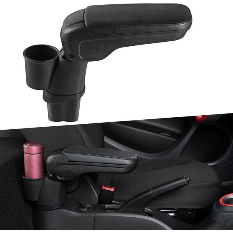 Accoudoir central avec compartiment de rangement pour Smart 453 15‑19 Fortwo Forfour, Accoudoir pliable avec porte-gobelet - Rosvola