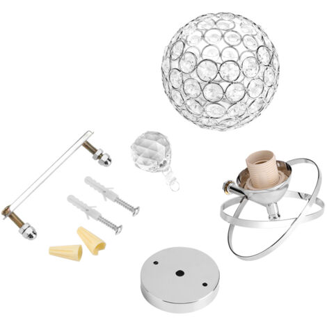 Rosvola Applique murale en cristal, lampes, avec accessoires d'installation, lampe montée, douille E27, salle de bain, chambre de bébé, chambre à coucher, escaliers