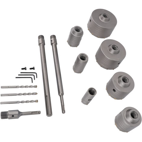 Rosvola Betonlochsägen-Set 30 40 50 65 80 100 110 mm, Bohrer-Set für die Installation von Heizungs-, Lüftungs- und Klimaanlagen sowie Sanitäranlagen.