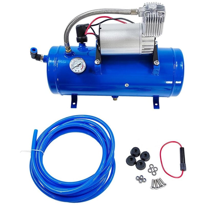 Rosvola - Compresseur d'air - Kit de klaxon à air comprimé - Avec 150 psi 12 v 6 l - Compresseur d'air trompettes