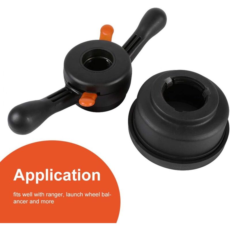 Rosvola - Cric Wheel Balancer - Vis papillon à dégagement rapide et manomètre à écrou d'arbre de moyeu - 40 mm, 4 mm