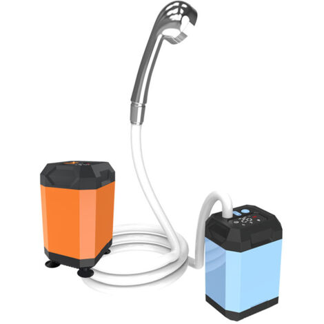 Rosvola Douche de Camping sans fil Portable, pompe électrique d'extérieur, Rechargeable, grande capacité, randonnée voyage, affichage numérique, outil de bain.