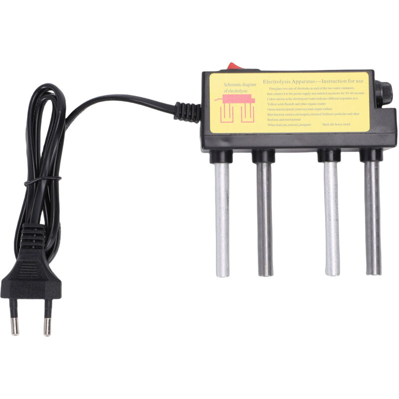 Rosvola Électrolyseur d'eau TDS PH, testeur de qualité rapide, filtre de pureté, outil de mesure pour les tests domestiques, prise ue