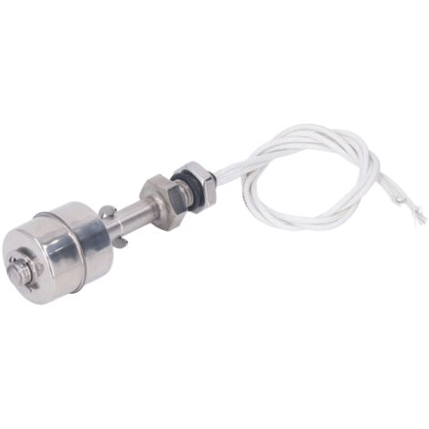Rosvola Flüssigkeitsstand-Schwimmerschalter, 10 mm Hub, Edelstahl Öl- und Wassersensor 0-220 V 65 mm L.