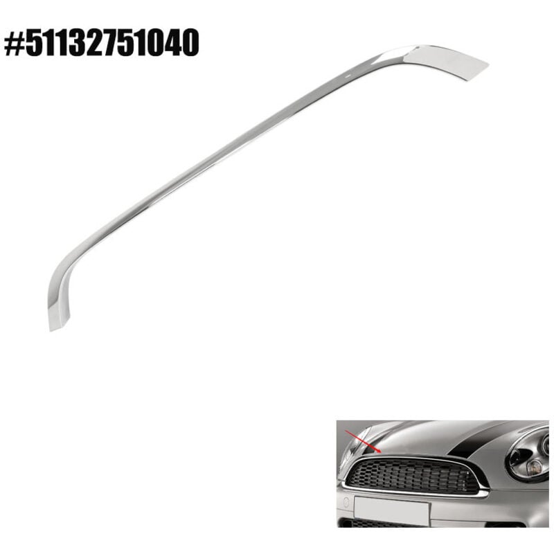 Garniture de Moulure de Capot Avant, Garniture de Calandre Supérieure en abs Compatible avec Cooper Hatchback R56 R57 R57 s jcw 51132751040 (Ruban