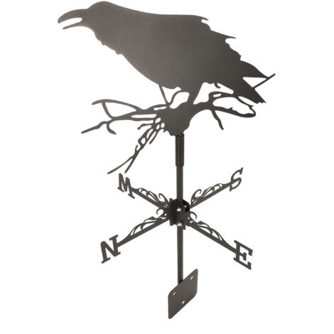Rosvola Girouette corbeau ornement girouette girouette fer métal météo pour extérieur jardin ferme décoration
