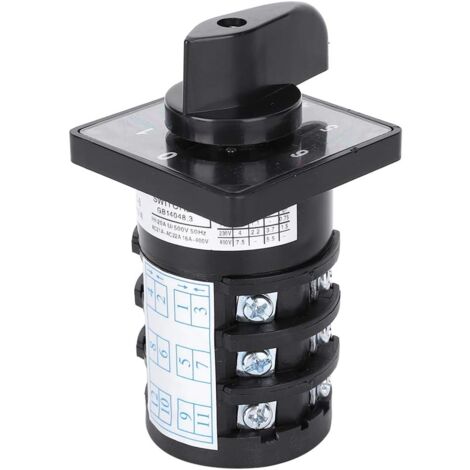 Rosvola HZ5B-20/3.0-6 Commutateur rotatif Commutateur à came 20A AC 500V Ui 50Hz 4W 12 pôles 7 positions Commutateur inverseur