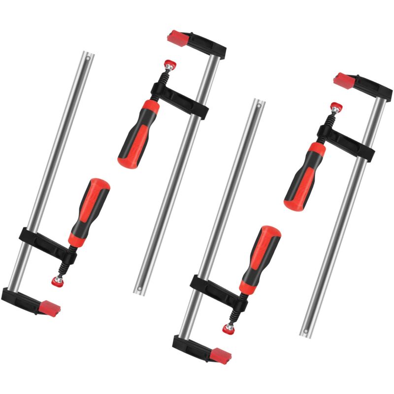 4pcs serre joint de barre de menuiserie 50 300mm, pinces robustes en f, serre-joints d'établi de barre à dégagement rapide, woodworking clamp pour