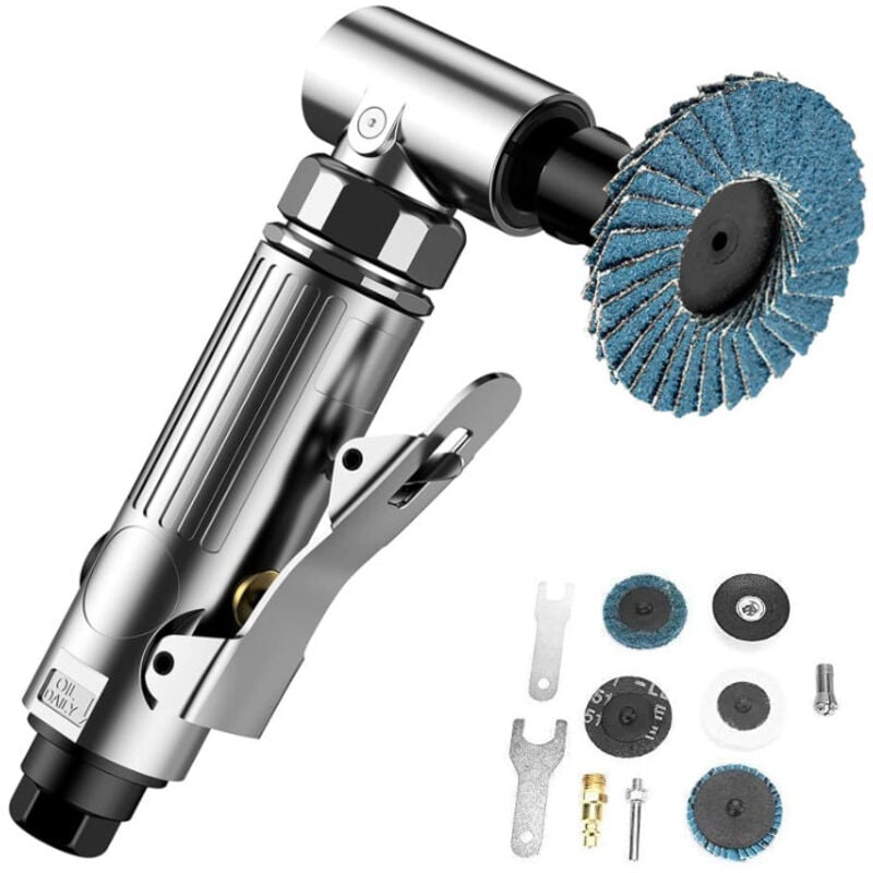 Rosvola - Meuleuse d'Angle Pneumatique 1/4' 90psi (6.35 Bar) 20 000 tr/min pour Préparer les Surfaces à Souder Polir et Meuler Carrosserie Lustrer