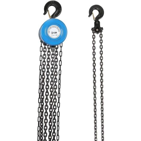 Rosvola Palan à chaîne 2T Longueur de chaîne 3 m Levage simple de charges Sylviculture Industrie Atelier
