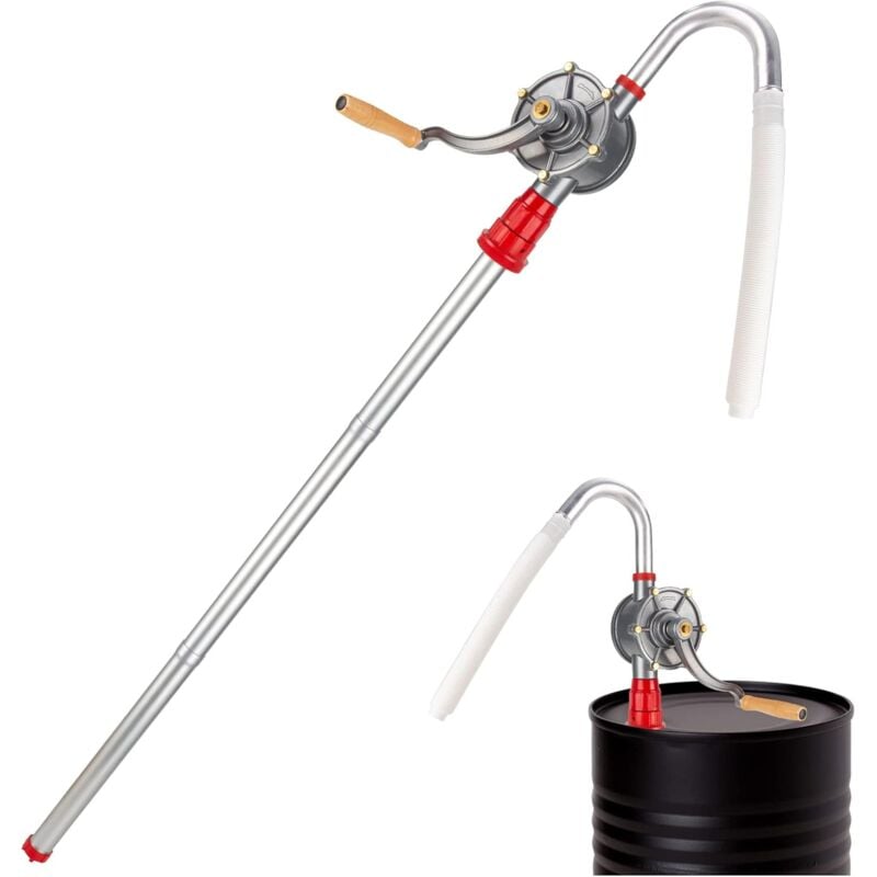Rosvola - Pompe à Tambour, Pompe à Manivelle, 29 L/Min,Tambour de Manivelle Manuel Rotatif en Alliage d'aluminium, Pompe à Main pour Réservoir, Pompe