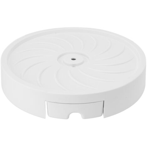 Rosvola Rollbarer Pflanzenständer mit 4 Rädern, mobile Kunststoffpalette, Gartenwagen, für Blumentöpfe, Weiß, 30 cm Innenbreite
