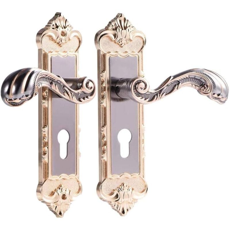 Rosvola - Serrure de porte - Poignée Serrure de porte Style européen Serrure de porte intérieure Rétro Vintage Serrure de porte Intérieur Anti-vol