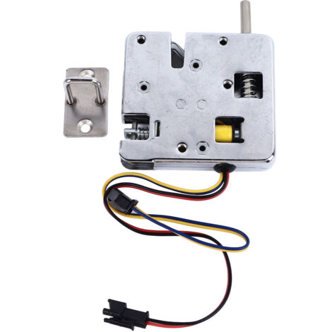 Rosvola Serrure électromagnétique haute résistance, antichoc, porte solénoïde d'armoire à auto-éjection renforcée pour casiers de rangement 12V