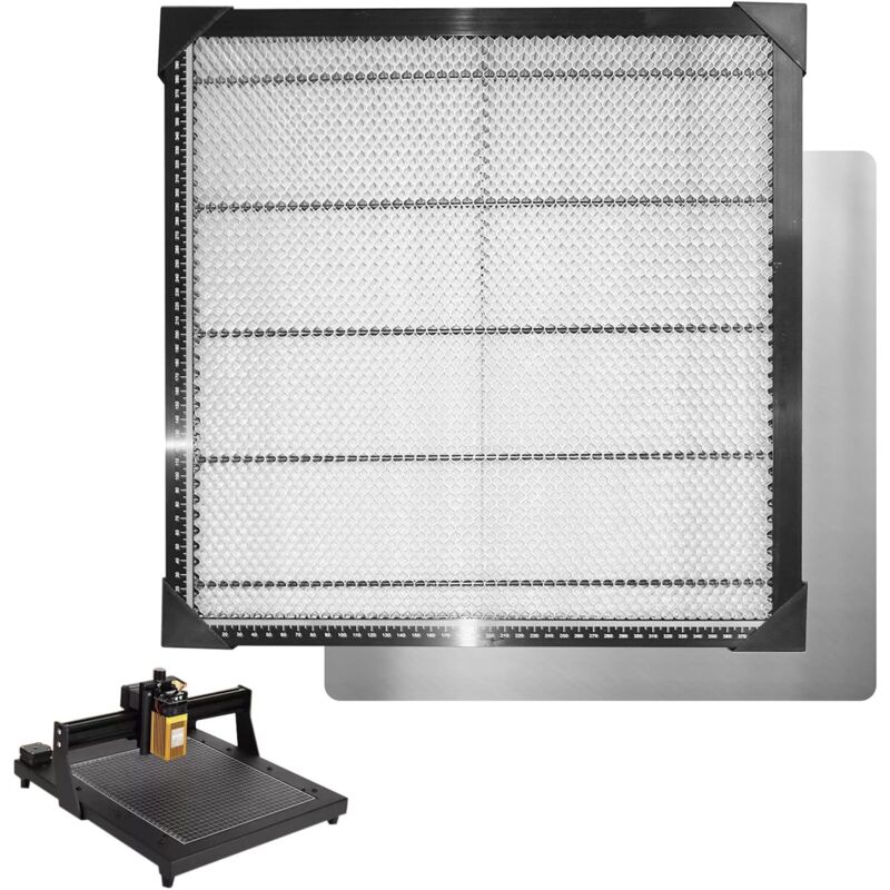 Rosvola Table en nid d'abeille pour machine de gravure laser, plan de travail laser en nid d'abeille, protection de table avec plaque en aluminium,