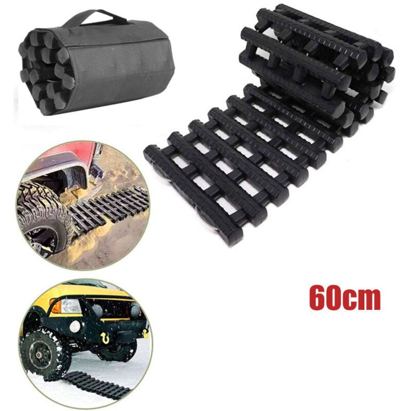 Rosvola - Tapis de Traction tpr de 60 cm de Long pour récupération de pneus de Voiture, échelle de Pneu, Aide à la Traction d'urgence Automatique