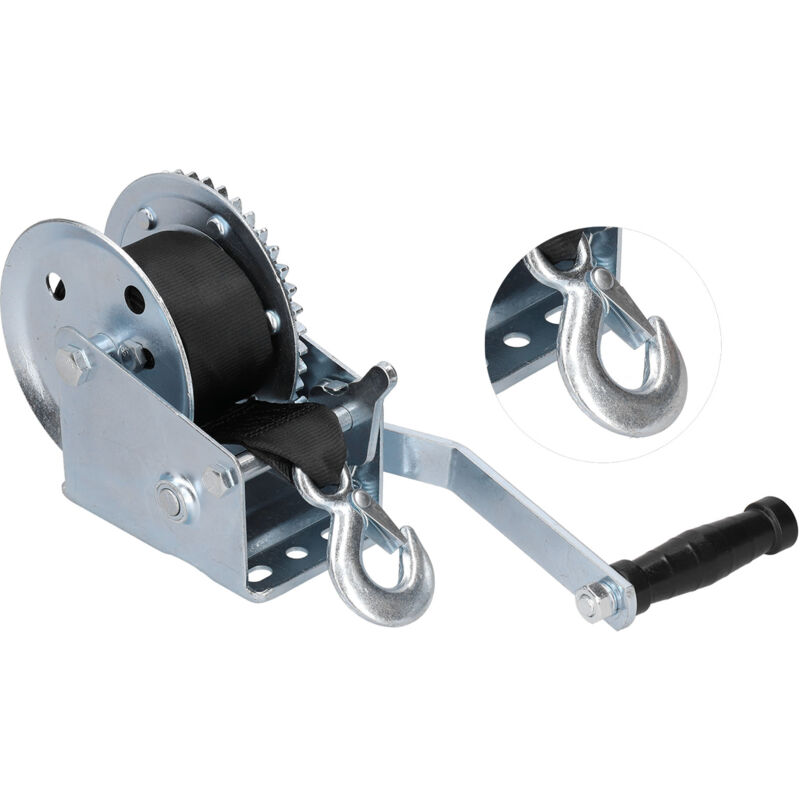 Rosvola - Treuil Manuel Bateau Treuil Anti-Retour 1200LBS - Cliquet Câble Acier 8 m pour Treuil Marin atv suv utv
