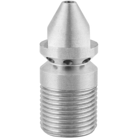Rosvola Tuyau de nettoyage d'égout à pression en acier inoxydable SS304, buse de jet de vidange, filetage mâle 3/8BSP.